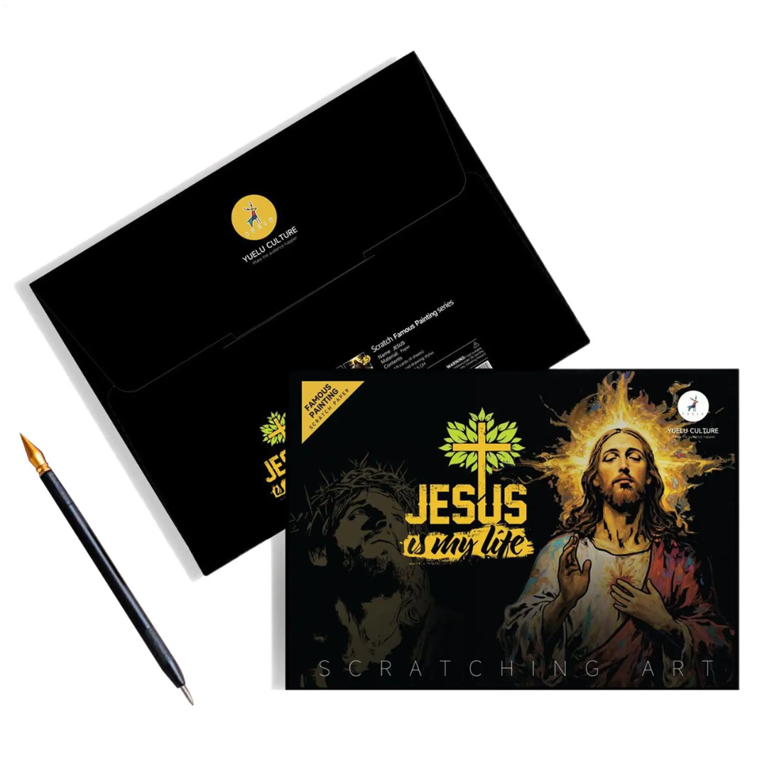 Scratch Painting Jesus