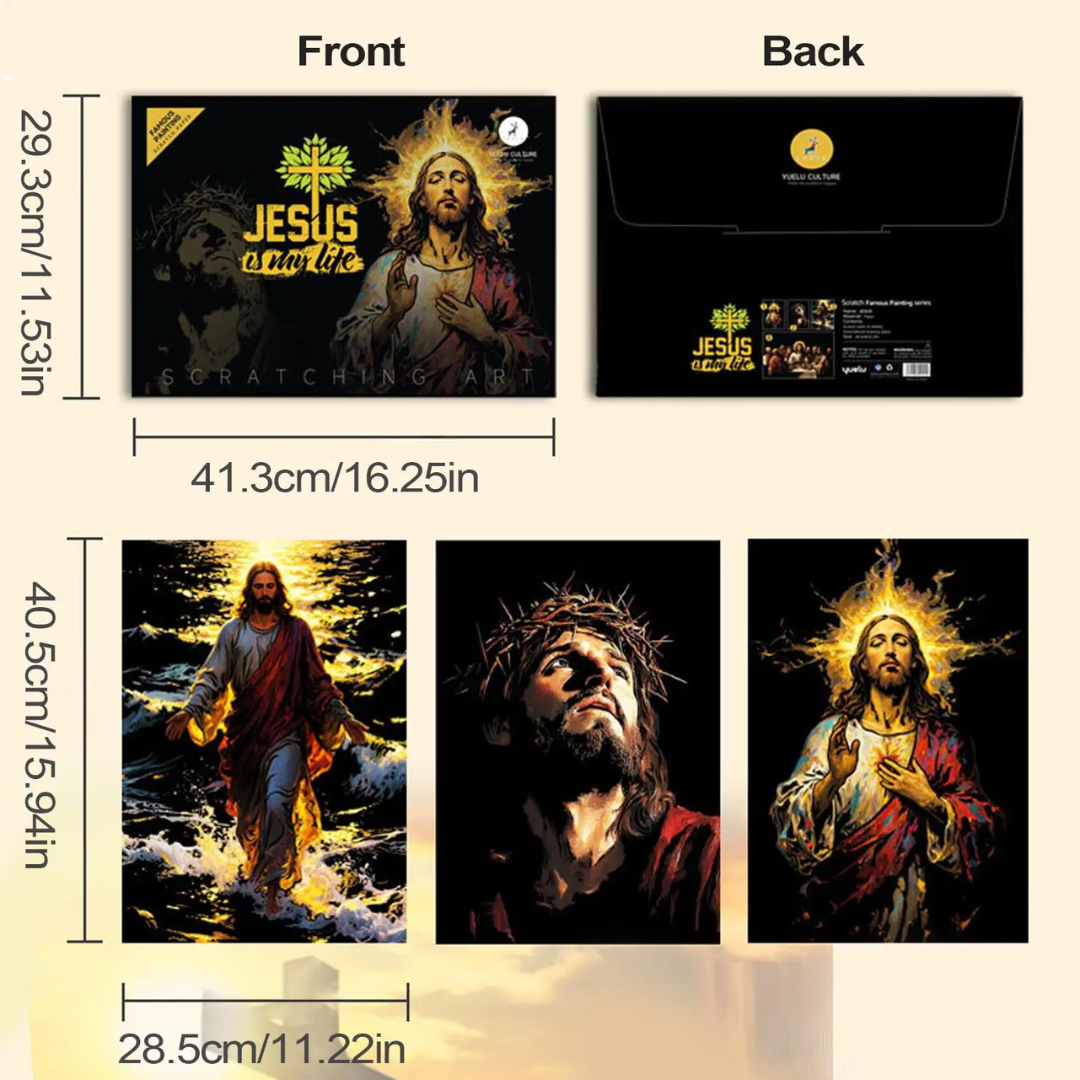 Scratch Painting Jesus